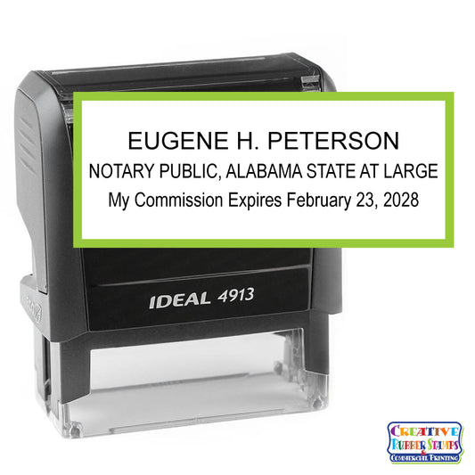 Notary Public Alabama Rubber Stamp