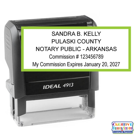 Arkansas Notary Public Rubber Stamp